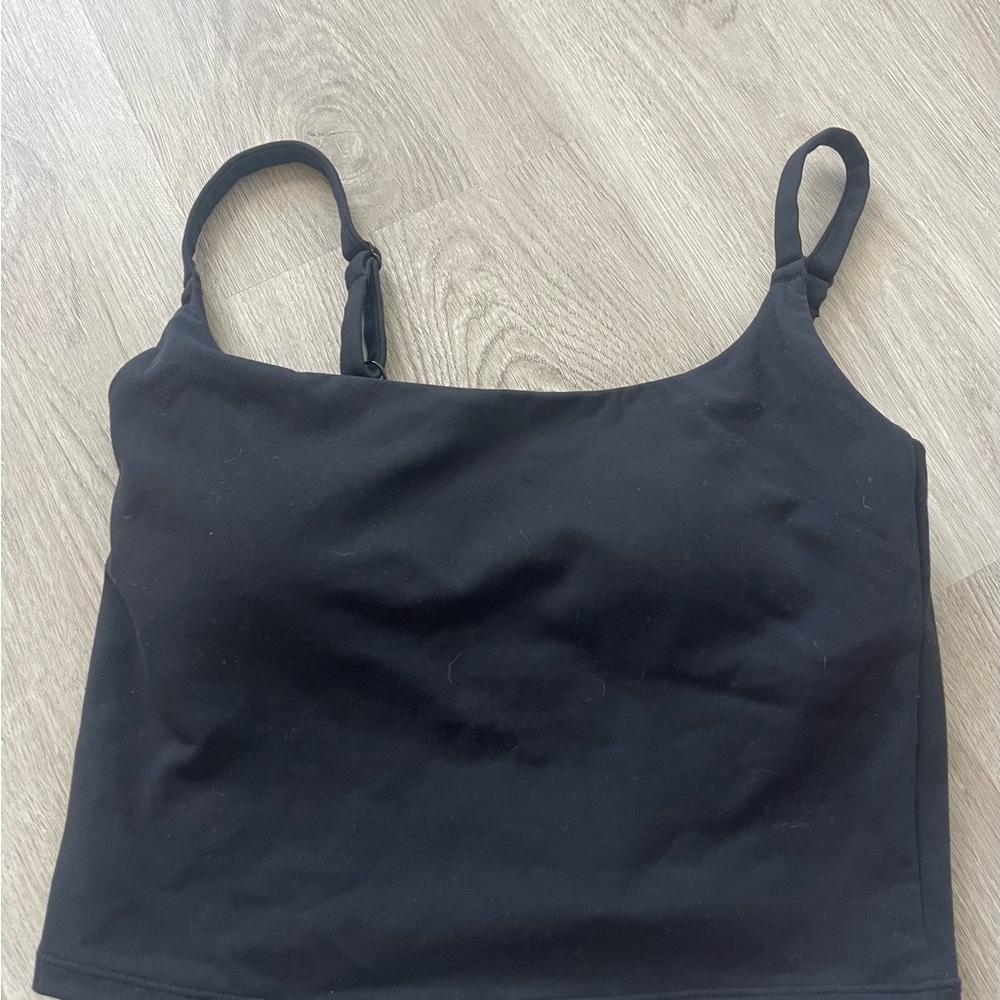 Vitality Black Tank Bra pads/ Crop Tank
